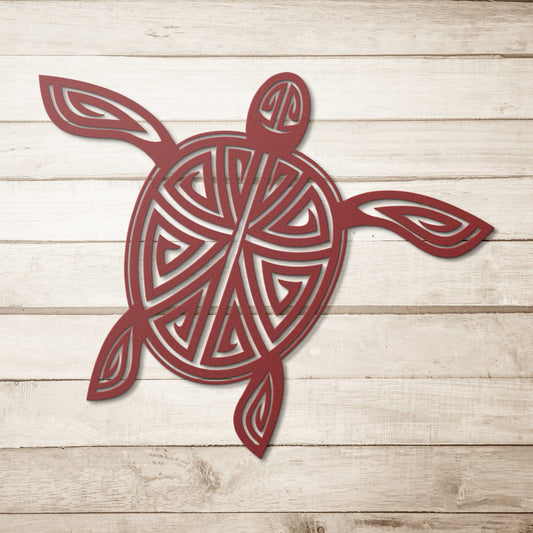 Tribal Turtle Metal Wall art