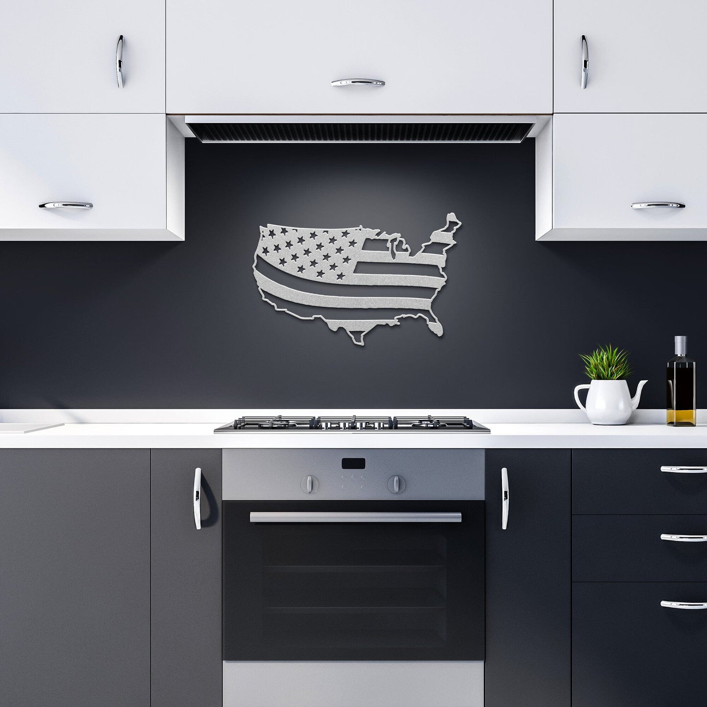 USA Flag Patriotic Metal Art