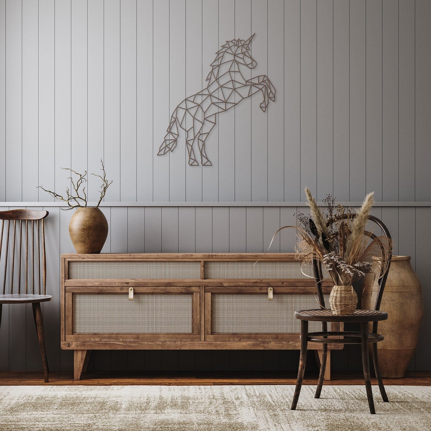 Unicorn Geometric Wall Art