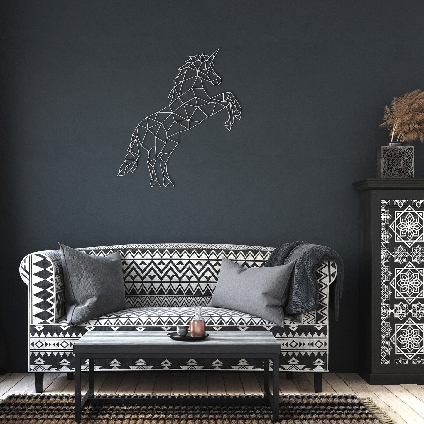 Unicorn Geometric Wall Art