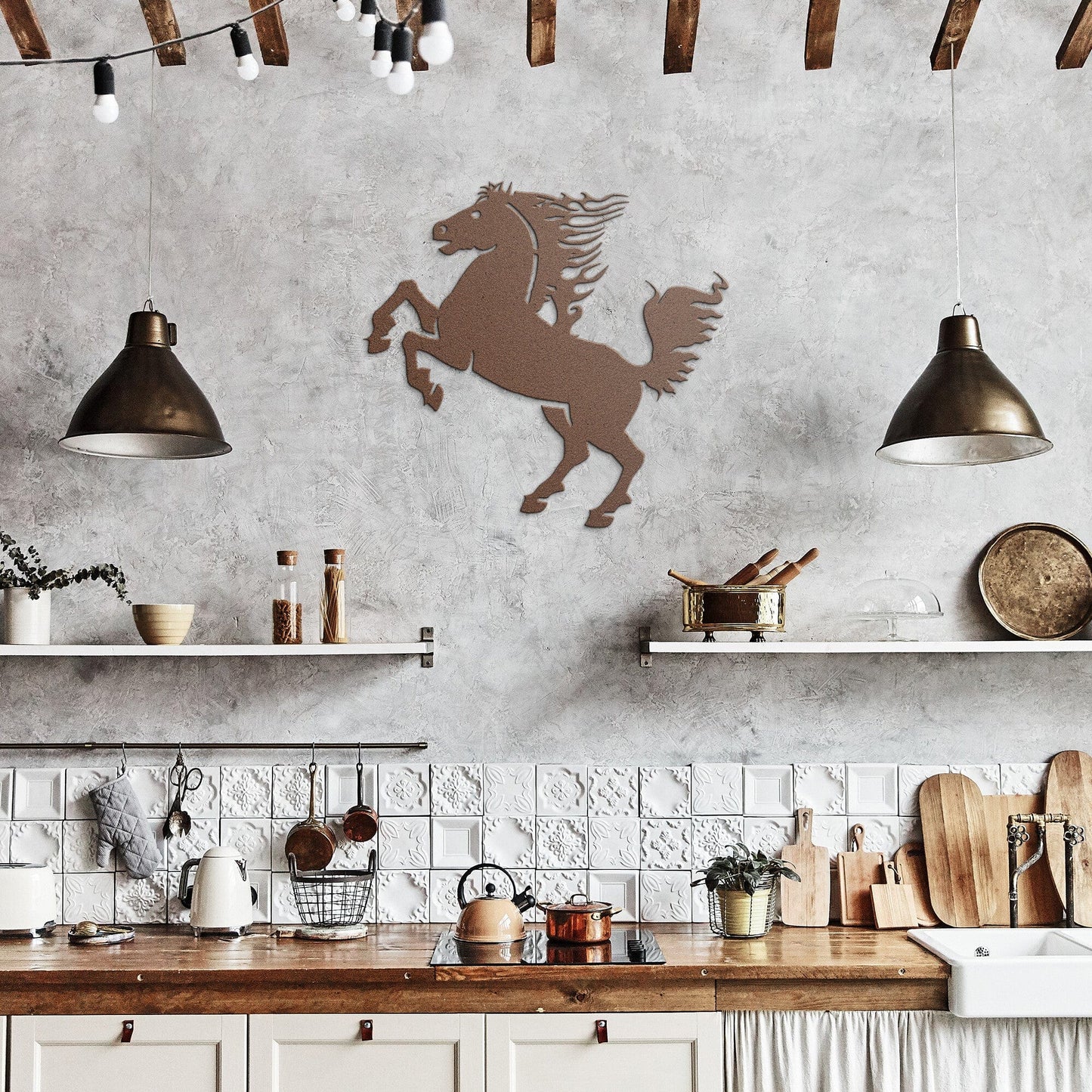Wild Mustang Decorative Metal Wall Art