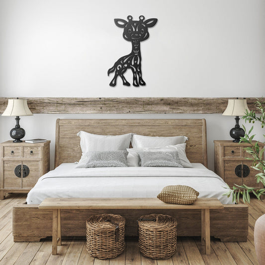 Zentangle Giraffe Nursery Decorative Metal Wall Art