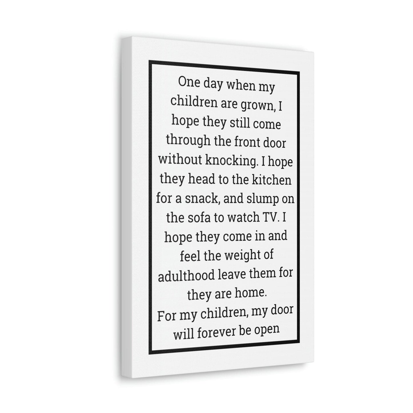 One day when Canvas Wall Art with Quote, Parent's Entryway Sign, Gift for Children