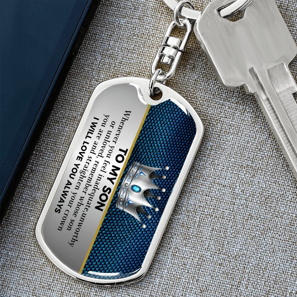 To my Son Keychain