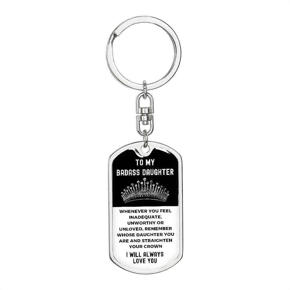You got this Daughter Dog tag keychain