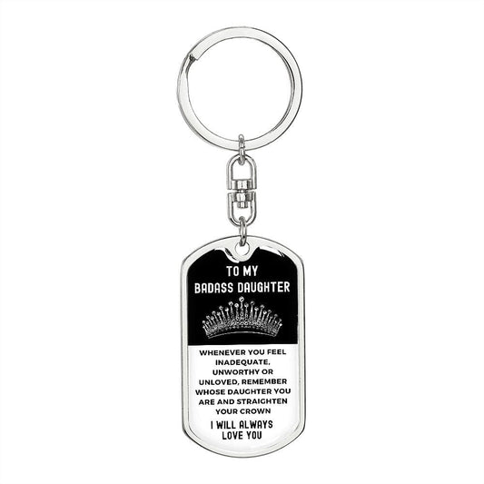 You got this Daughter Dog tag keychain