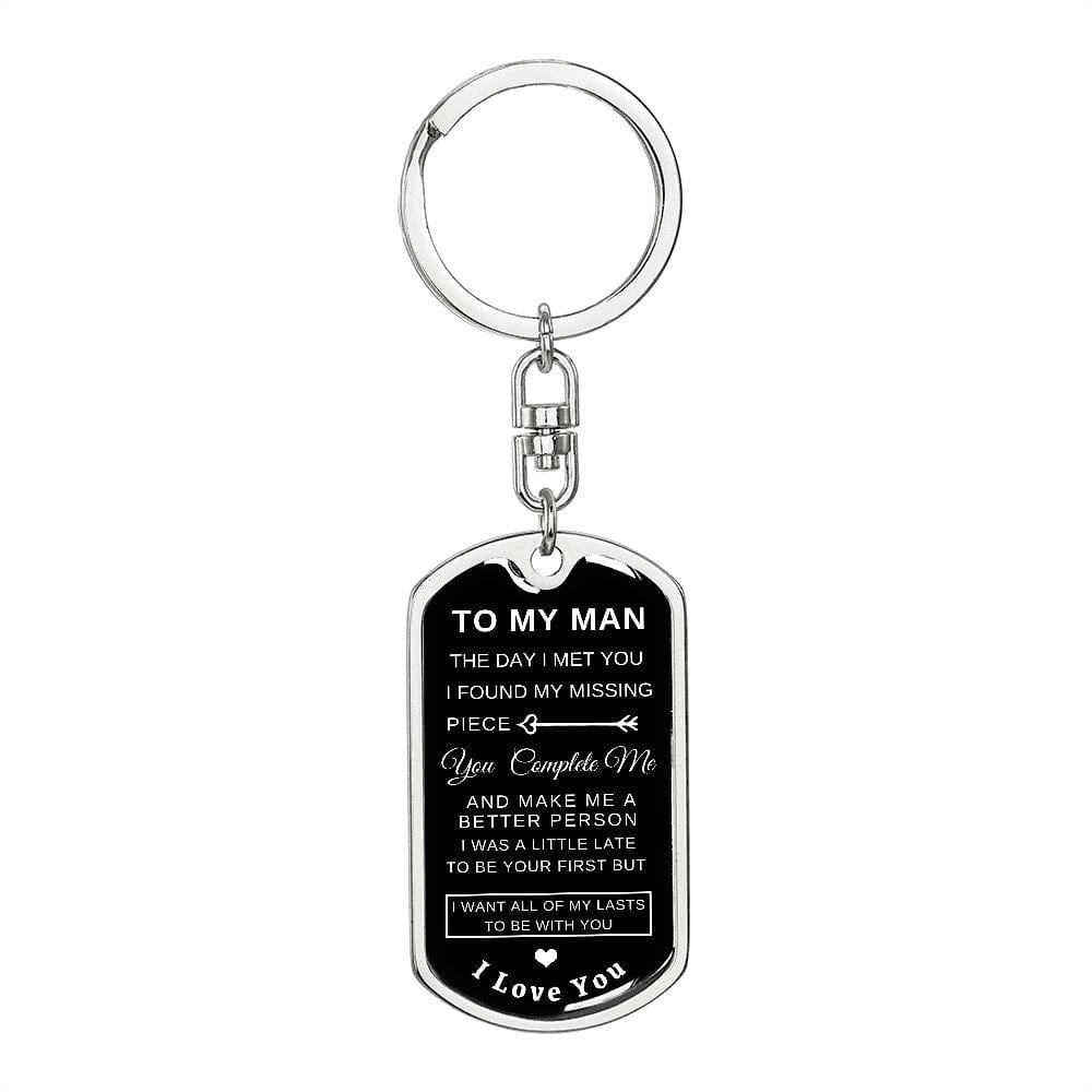 To my Man- Missing Piece Keychain