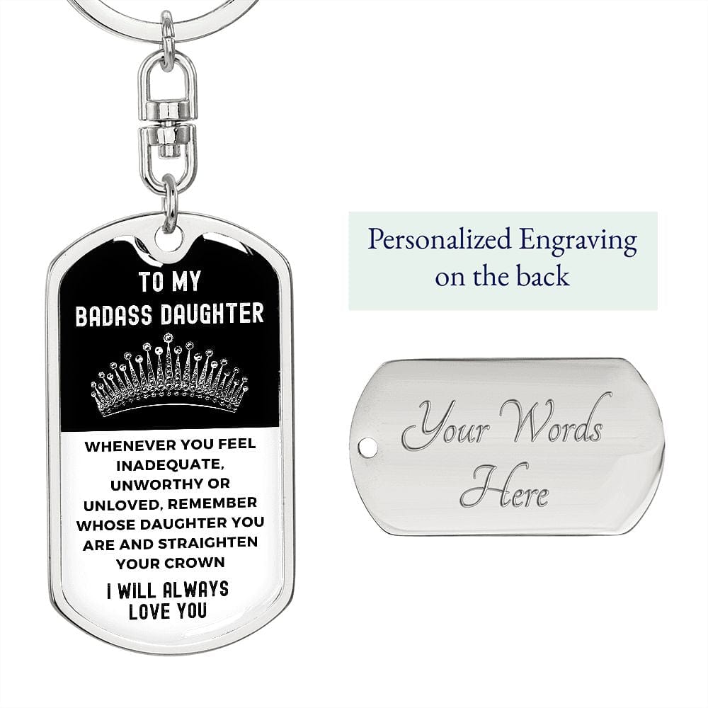 You got this Daughter Dog tag keychain