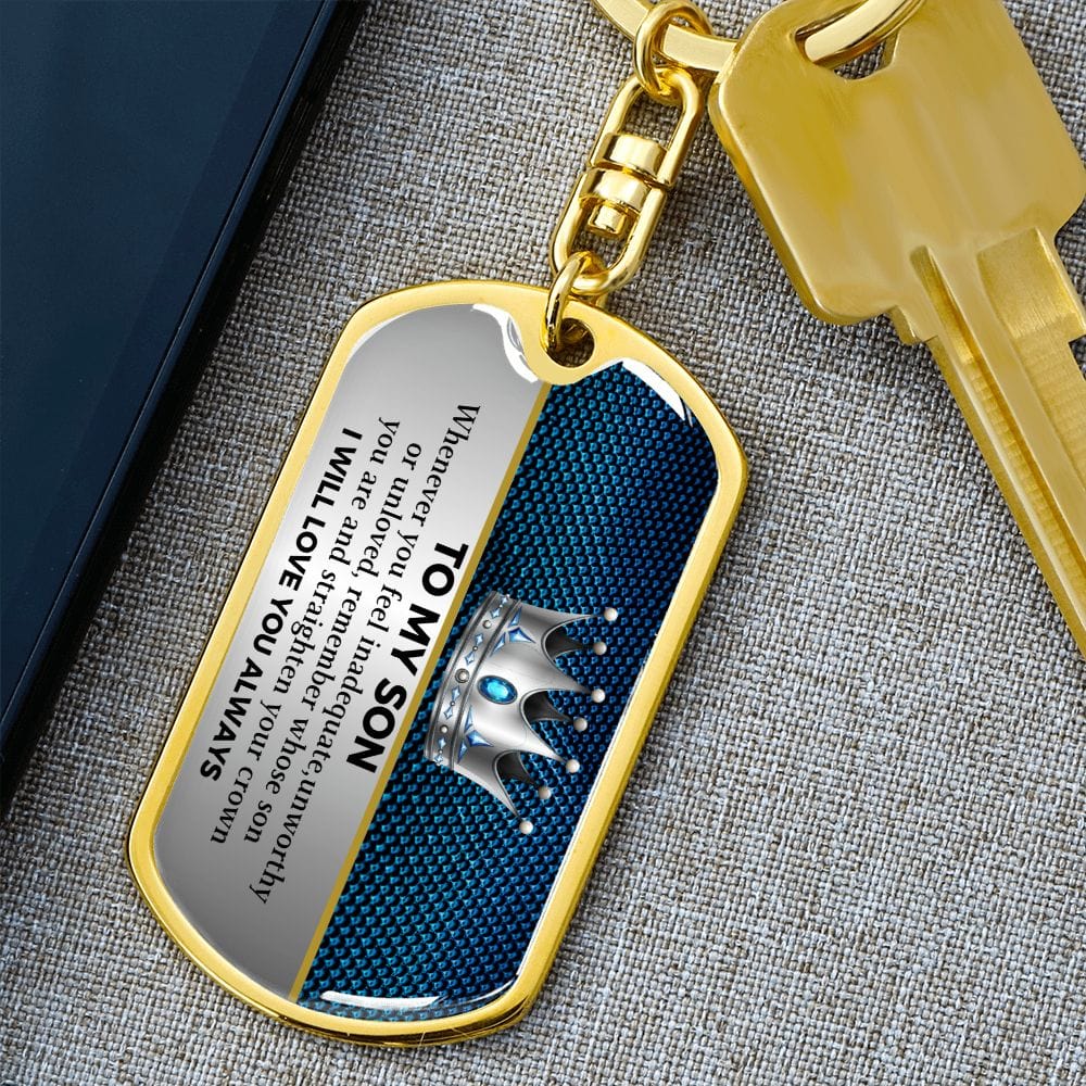 To my Son Keychain