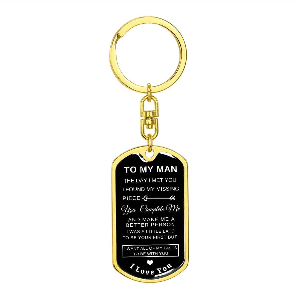 To my Man- Missing Piece Keychain