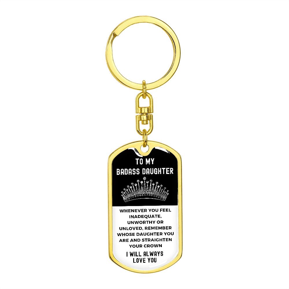 You got this Daughter Dog tag keychain