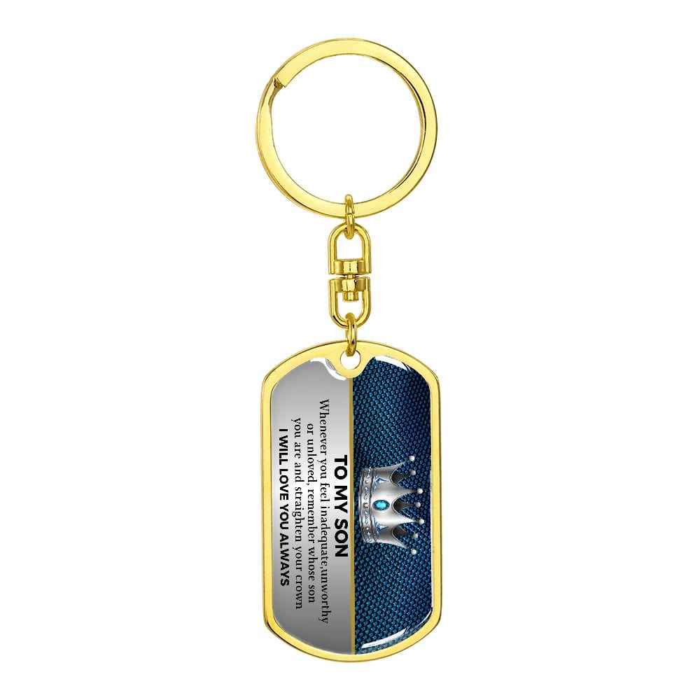 To my Son Keychain