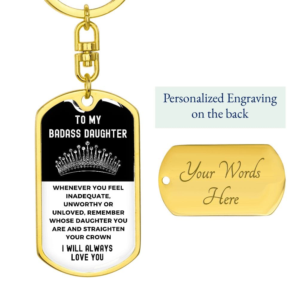 You got this Daughter Dog tag keychain