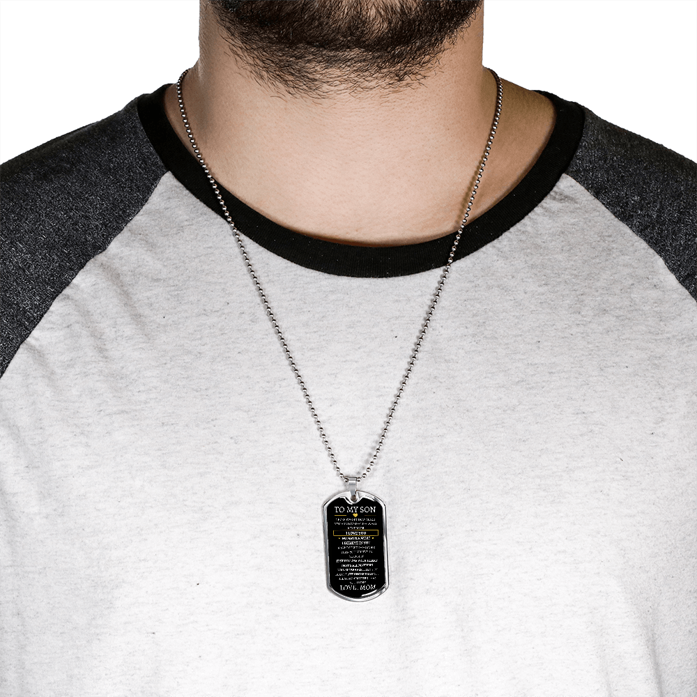 Braver Stronger Smarter To My Son Dog Tag necklace