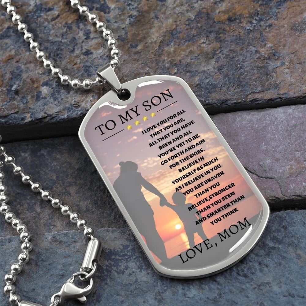 Son I Believe in You Necklace From Mom