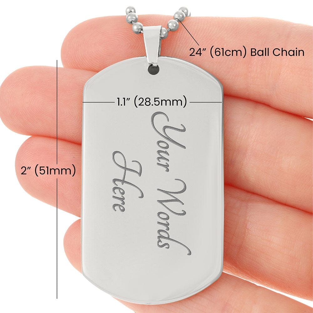 Son Dog Tag Necklace From Mom-You are special