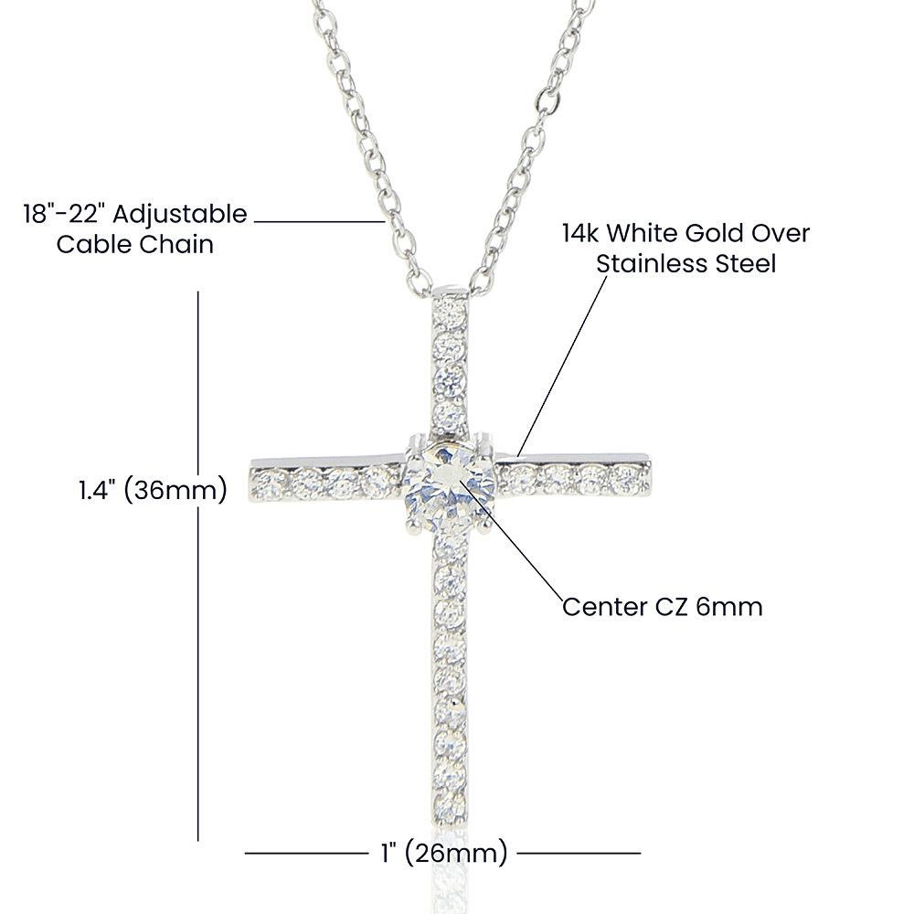 God made you for me- Mom gift Cross necklace