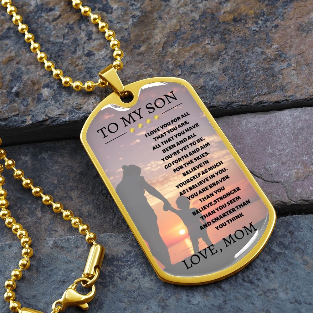 Son I Believe in You Necklace From Mom