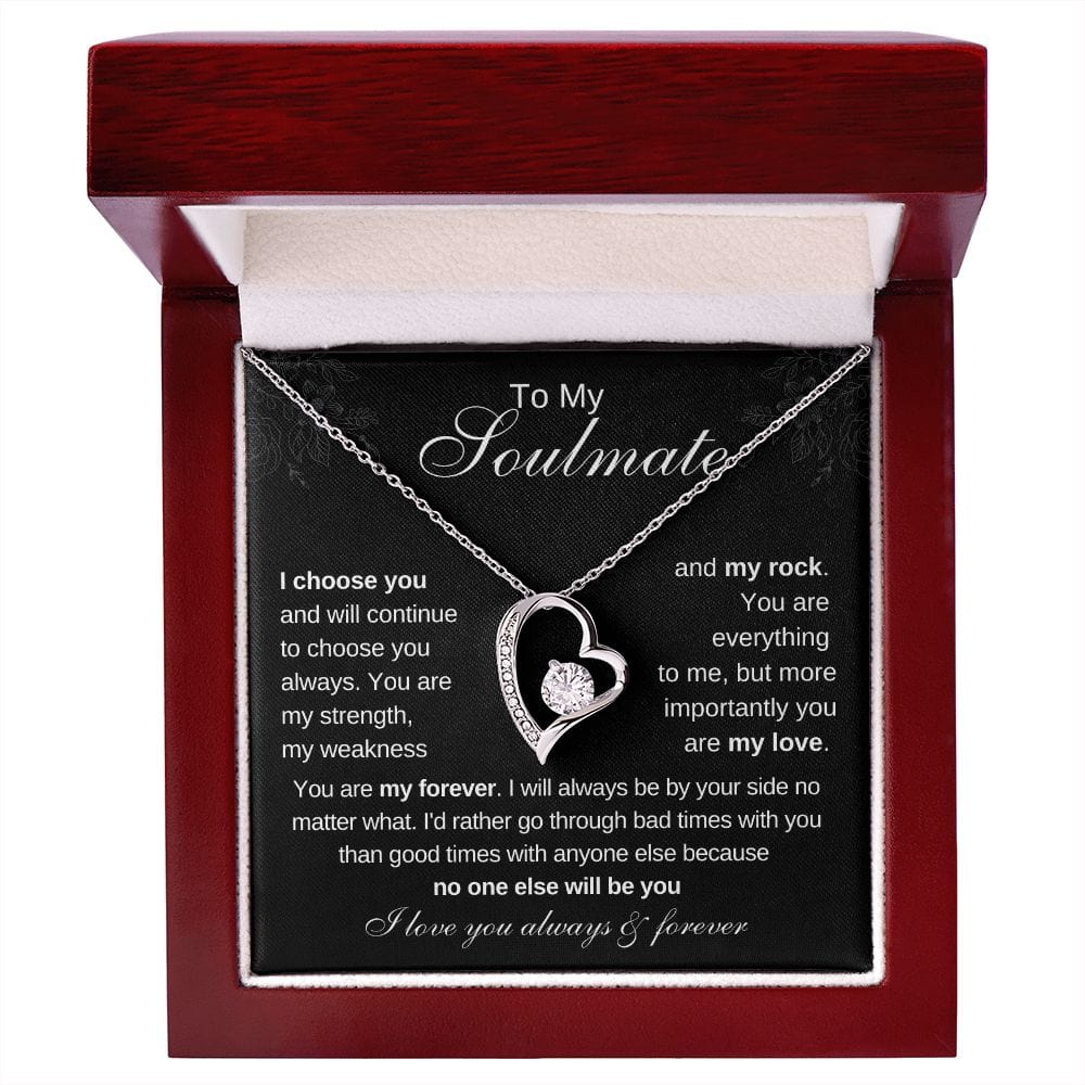 Soulmate You are my Rock Forever Love Pendant Necklace