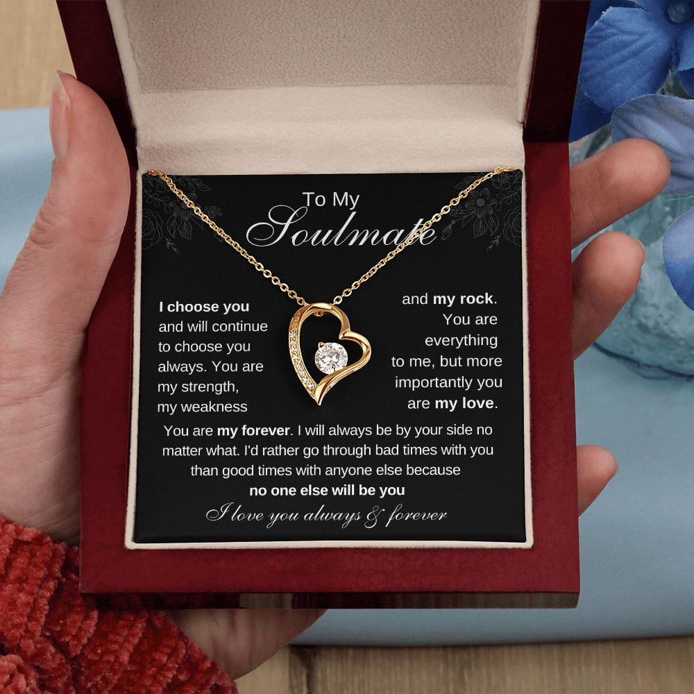Soulmate You are my Rock Forever Love Pendant Necklace