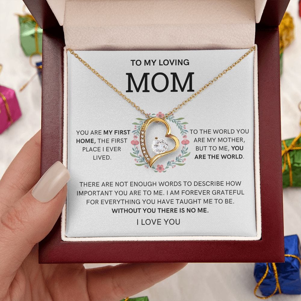 Loving Mom-Forever Love Necklace, Mom Son Gift, Mom Necklace from Daughter