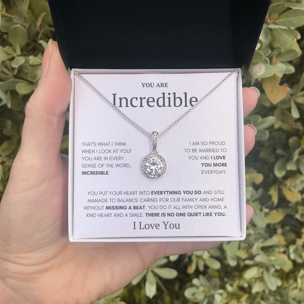 You Are Incredible Eternal Love Necklace Gift for Wife From Husband, Mother's day Gift for her