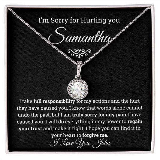 I'm Sorry Eternal Hope Necklace- Personalized Apology Gift for her