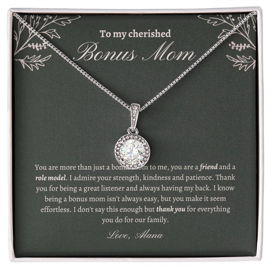 Personalized Bonus mom gift necklace for Mother's day, Birthday present for Stepped up Mom, Step mom chosen mother unbiological mom gift