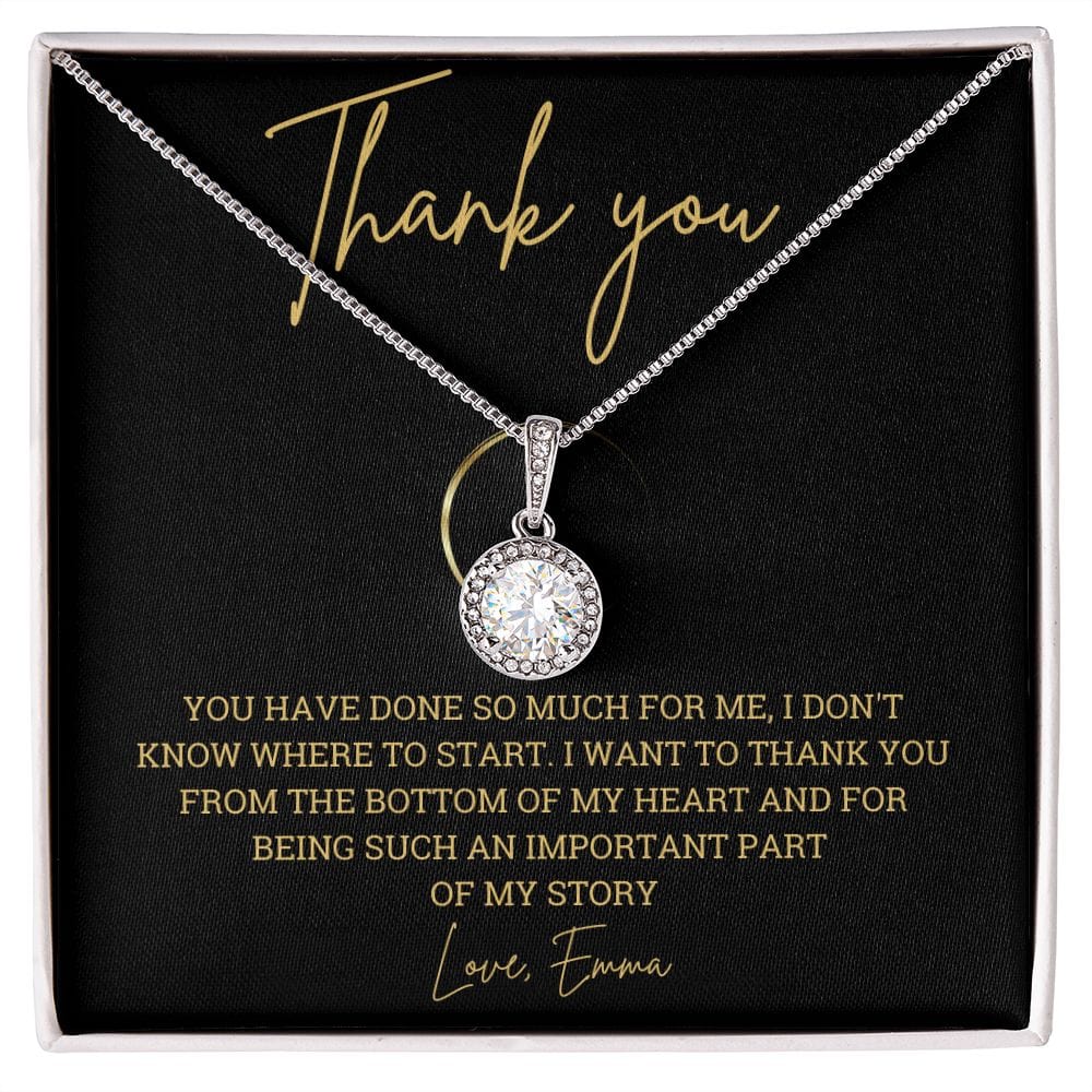 Personalized thank you gift necklace for best friend, coworker, mother, BFF, mentor gift ideas, gratitude gift , grateful for you friend keepsake