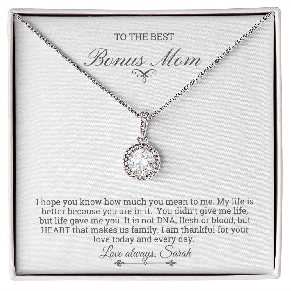 Personalized Bonus mom gift necklace for Mother's day, Birthday present for Stepped up Mom, Step mom thank you jewelry, chosen mother gift