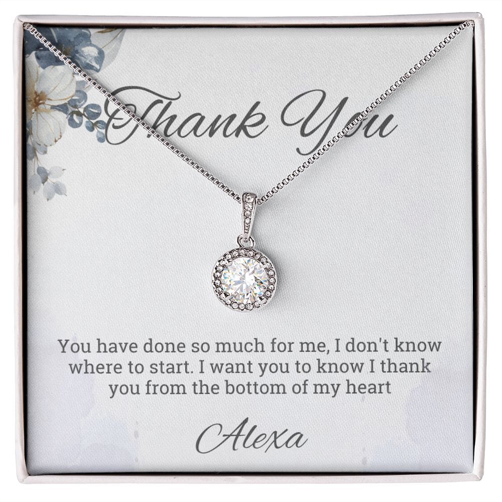 Personalized Thank you necklace for her, Thank you gift for mentor teacher nurse care taker coworker coach teacher, tutor gift, Best Boss-1