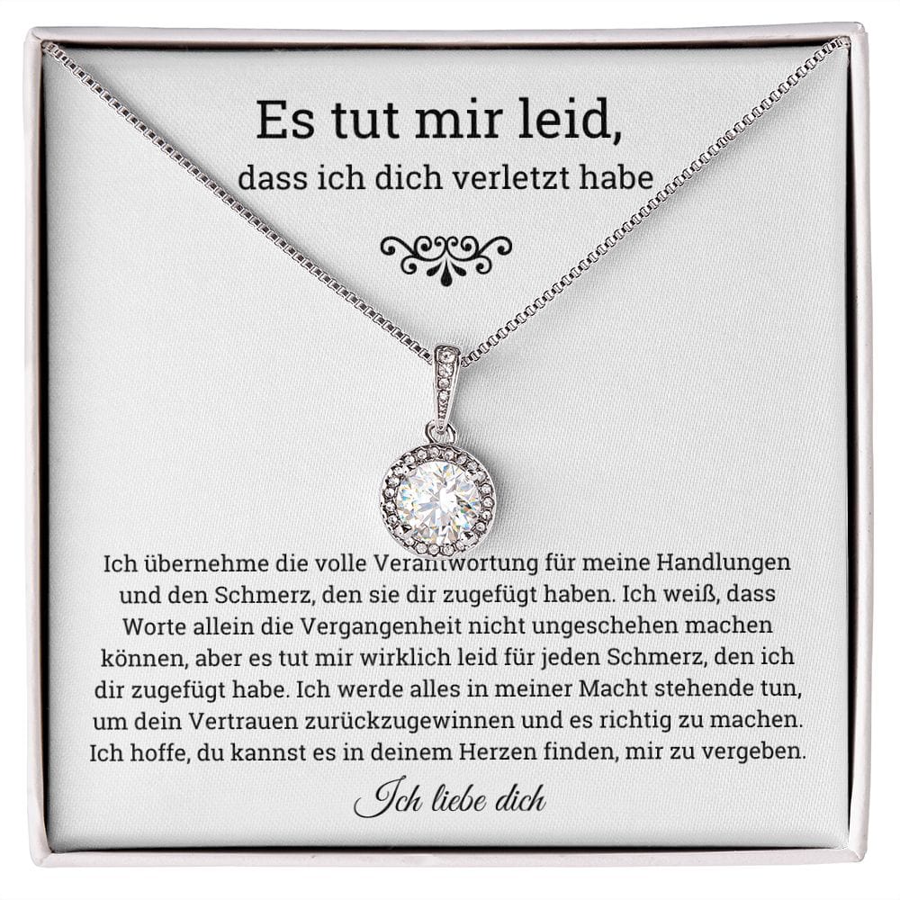 German Es tut mir leid Eternal Hope Necklace, Im sorry for hurting you , Apology, forgiveness gift, es tut mir leid geschenk