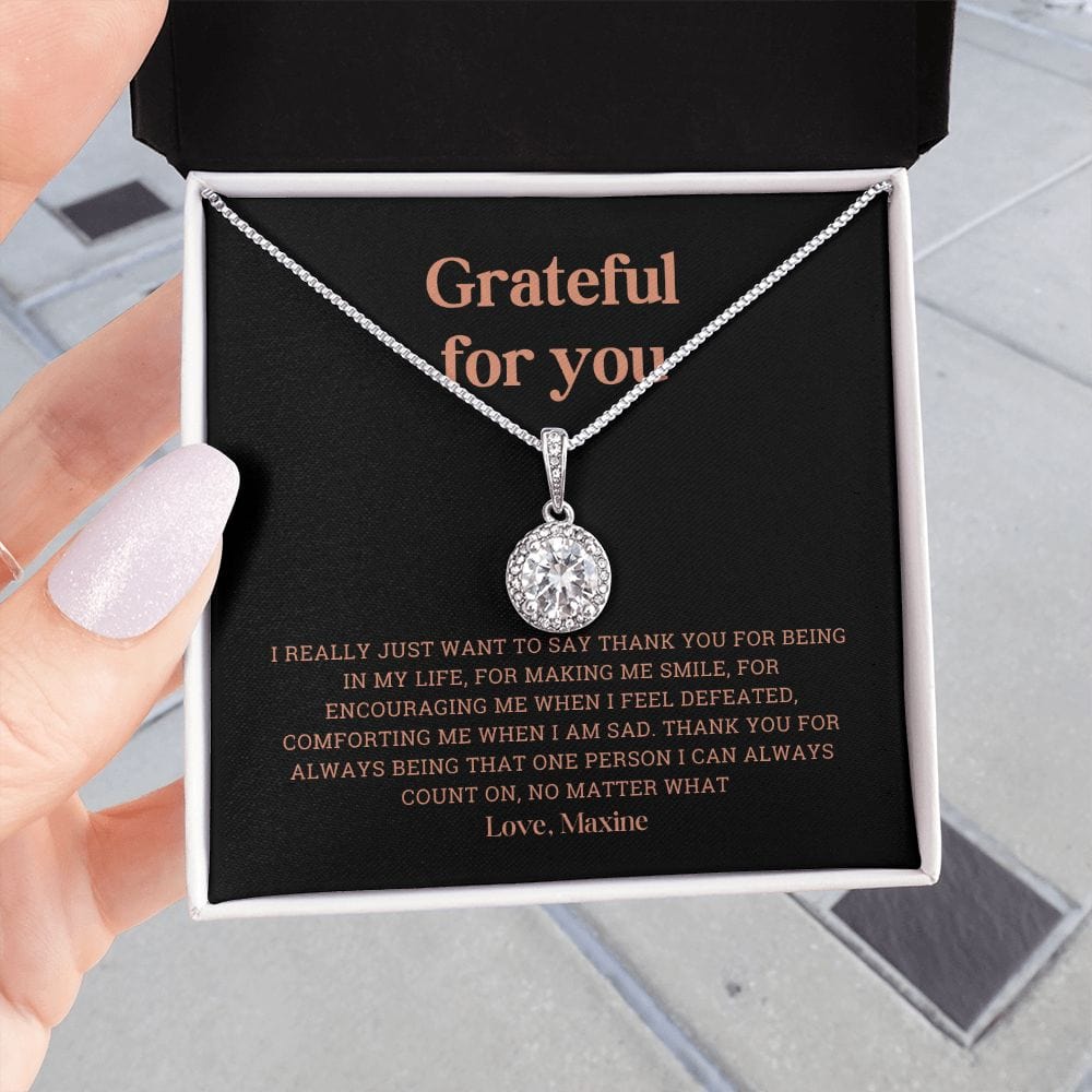 Personalized Grateful for You thank you gift, Gratitude gift necklace for Best friend, BFF coworker employee appreciation gift, Soul sister