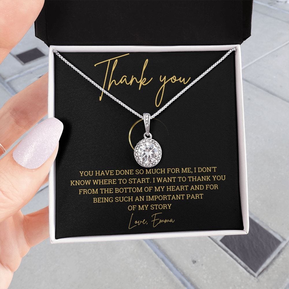 Personalized thank you gift necklace for best friend, coworker, mother, BFF, mentor gift ideas, gratitude gift , grateful for you friend keepsake