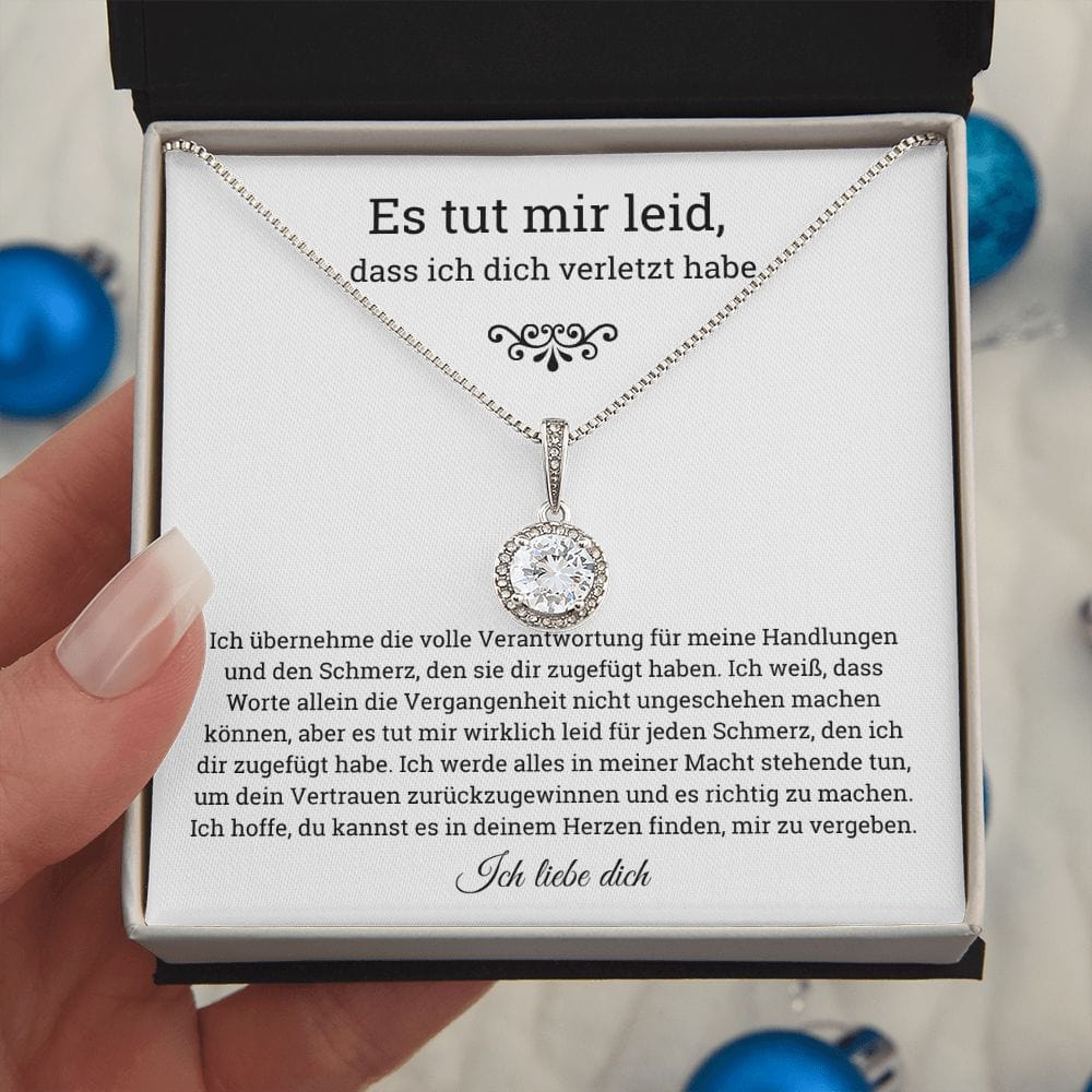 German Es tut mir leid Eternal Hope Necklace, Im sorry for hurting you , Apology, forgiveness gift, es tut mir leid geschenk