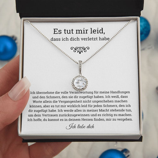 German Es tut mir leid Eternal Hope Necklace, Im sorry for hurting you , Apology, forgiveness gift, es tut mir leid geschenk