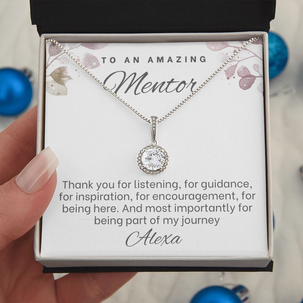Personalized Mentor Gift necklace, Coworker Mentor gift for women, Mentor Teacher gift from student teacher, Thank you Coach appreciation
