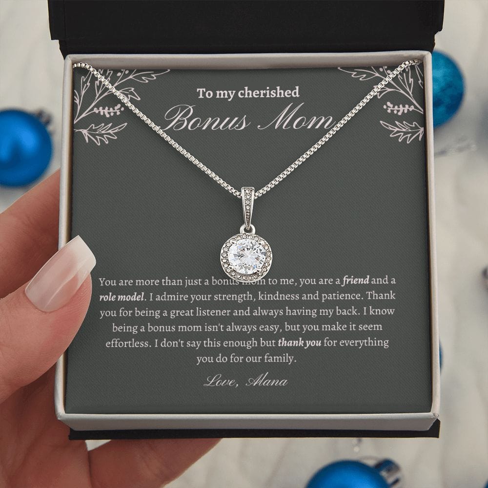Personalized Bonus mom gift necklace for Mother's day, Birthday present for Stepped up Mom, Step mom chosen mother unbiological mom gift
