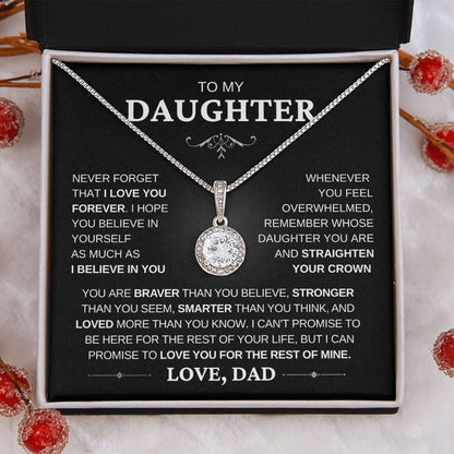 I Believe in you- Dad to Daughter Eternal Hope Necklace