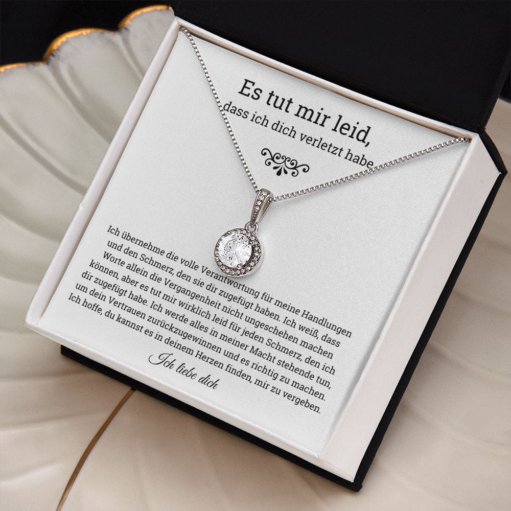 German Es tut mir leid Eternal Hope Necklace, Im sorry for hurting you , Apology, forgiveness gift, es tut mir leid geschenk