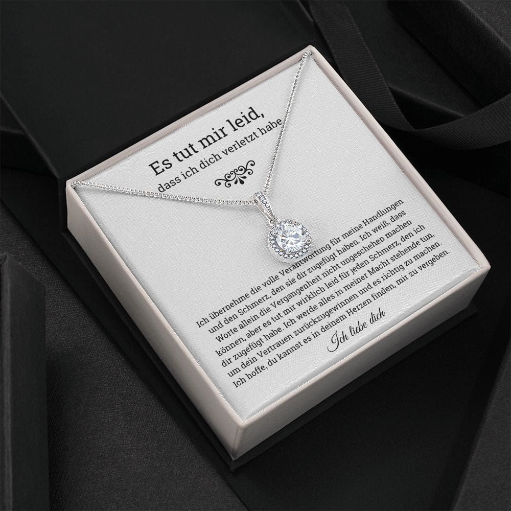 German Es tut mir leid Eternal Hope Necklace, Im sorry for hurting you , Apology, forgiveness gift, es tut mir leid geschenk