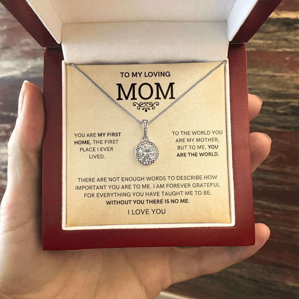 Loving Mom - Eternal Love Necklace, Mom Son Gift, Mom Necklace from Daughter