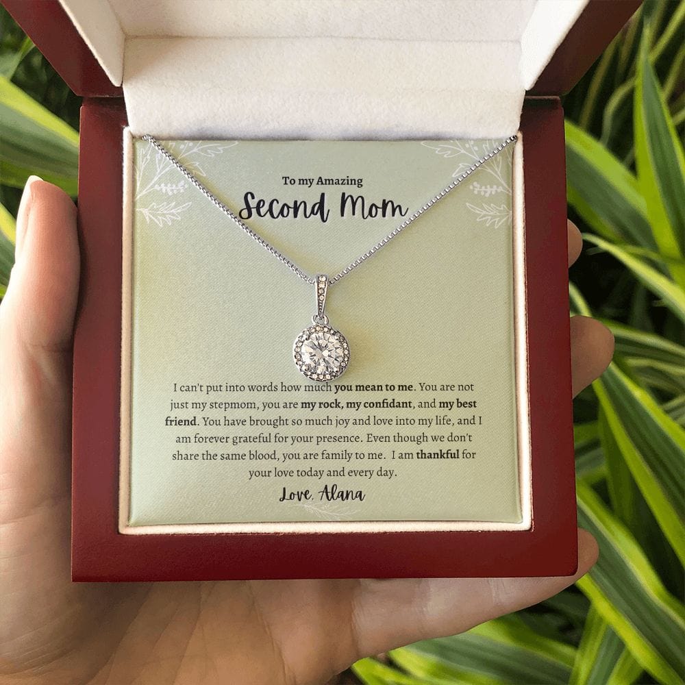Personalized Second mom gift necklace for Mother's day, Stepped up Mom, Step mom, unbiological mom thank you jewelry, chosen mother gift