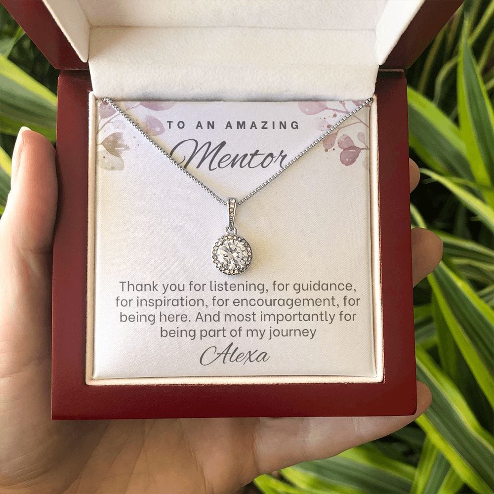 Personalized Mentor Gift necklace, Coworker Mentor gift for women, Mentor Teacher gift from student teacher, Thank you Coach appreciation