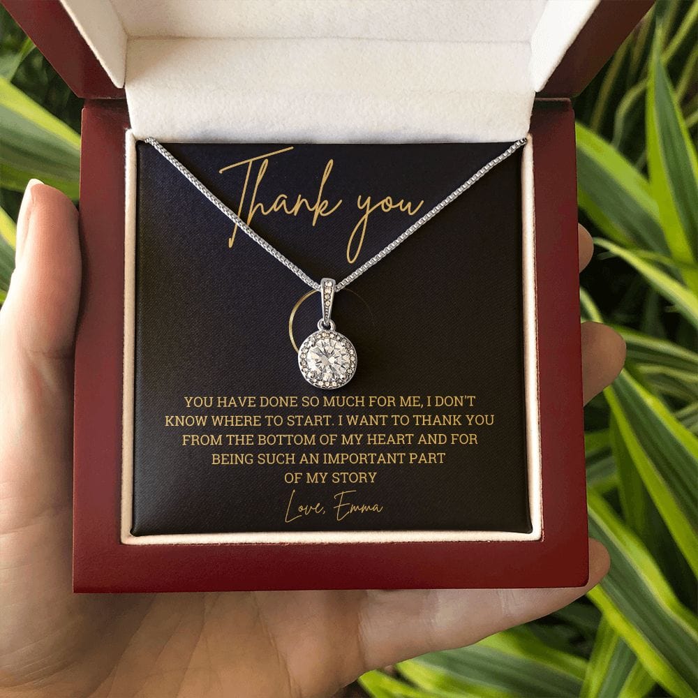 Personalized thank you gift necklace for best friend, coworker, mother, BFF, mentor gift ideas, gratitude gift , grateful for you friend keepsake