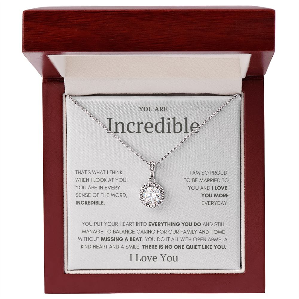You Are Incredible Eternal Love Necklace Gift for Wife From Husband, Mother's day Gift for her