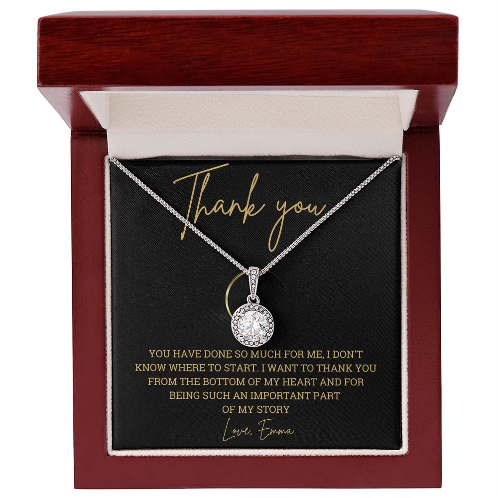 Personalized thank you gift necklace for best friend, coworker, mother, BFF, mentor gift ideas, gratitude gift , grateful for you friend keepsake