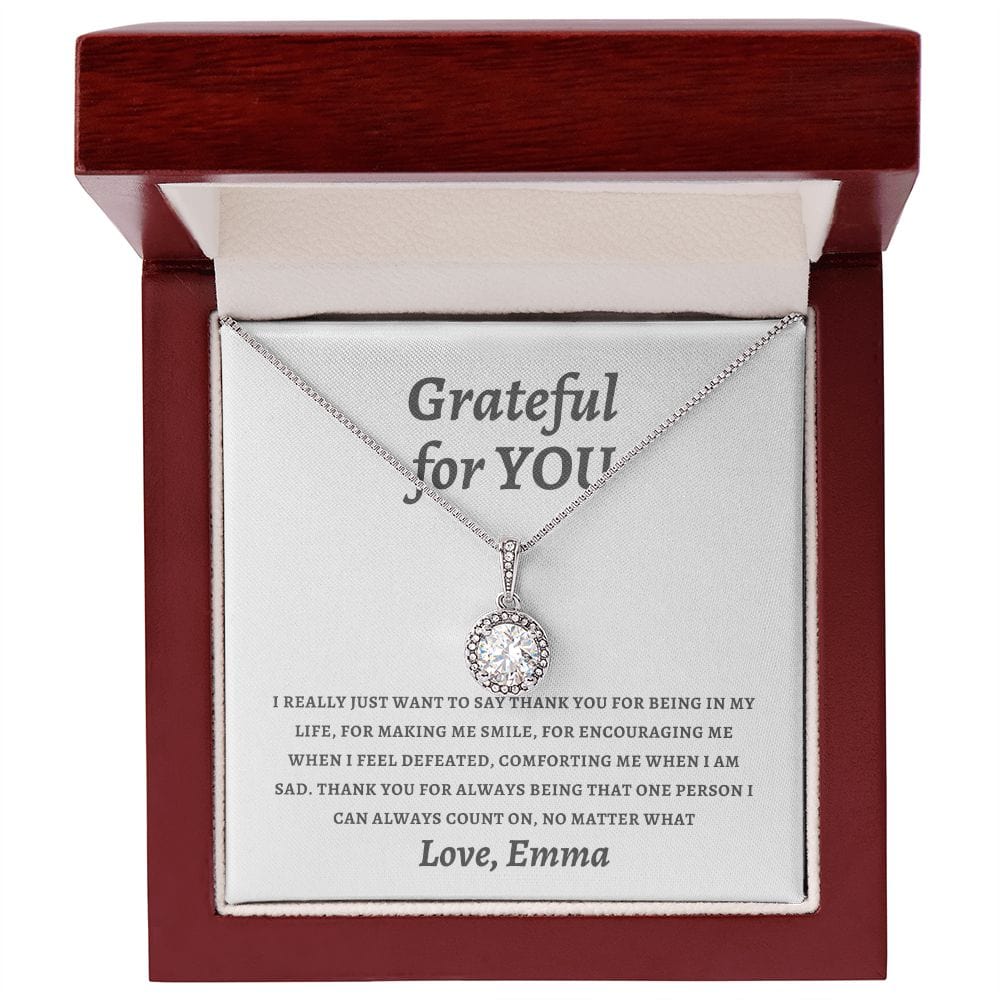 Thank you gift necklace for friend, coworker, mother, soul sister, best friend, gratitude gift, grateful for you appreciation keepsake jewelry-1
