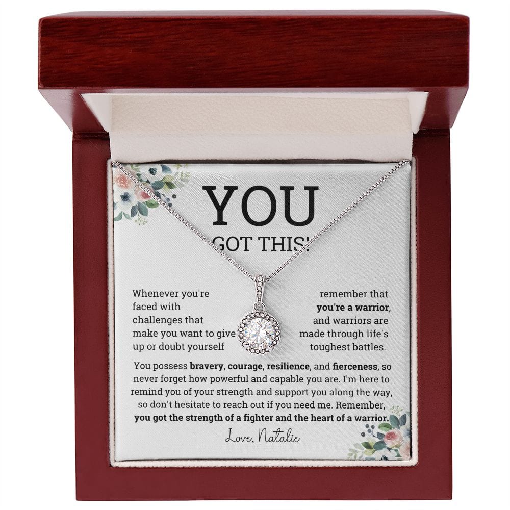 You Got This Motivational Jewelry for her, Gift for Friend, Warrior Survivor necklace