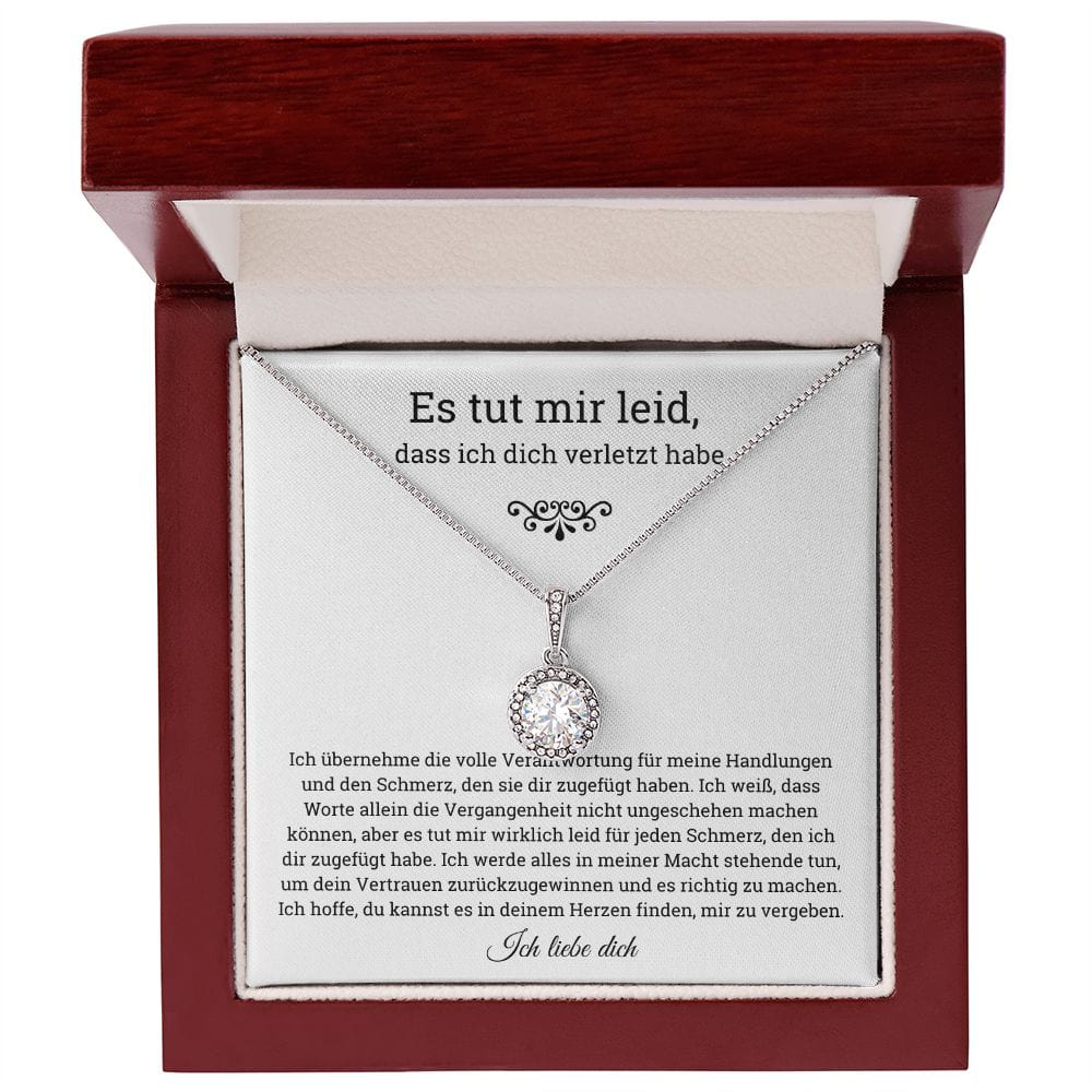 German Es tut mir leid Eternal Hope Necklace, Im sorry for hurting you , Apology, forgiveness gift, es tut mir leid geschenk